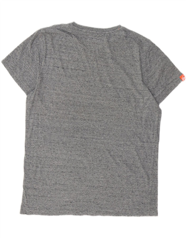 T-shirt da uomo SUPERDRY Top 2XL cotone chiazzato grigio