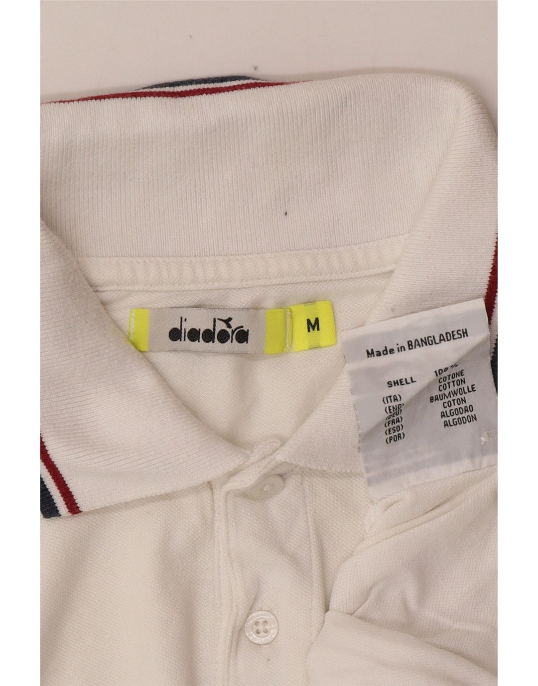 Polo Uomo DIADORA Cotone Medio Bianco