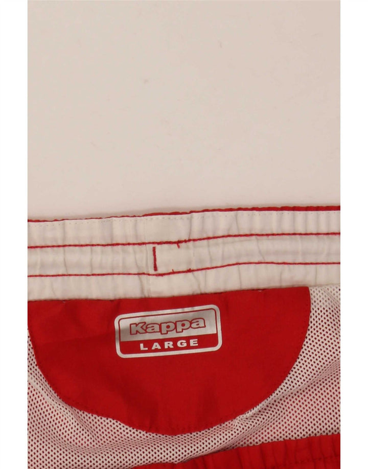 Pantaloncini da bagno grafici da uomo Kappa grandi rossi