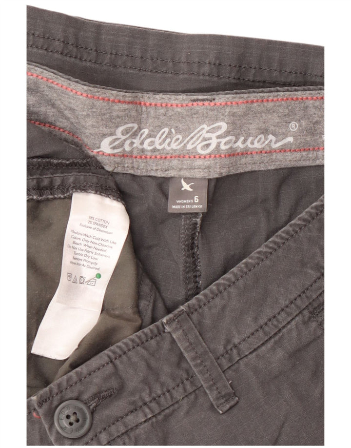 Pantaloncini cargo da donna leggermente curvy Eddie Bauer US 6 Medium W30 Cotone grigio
