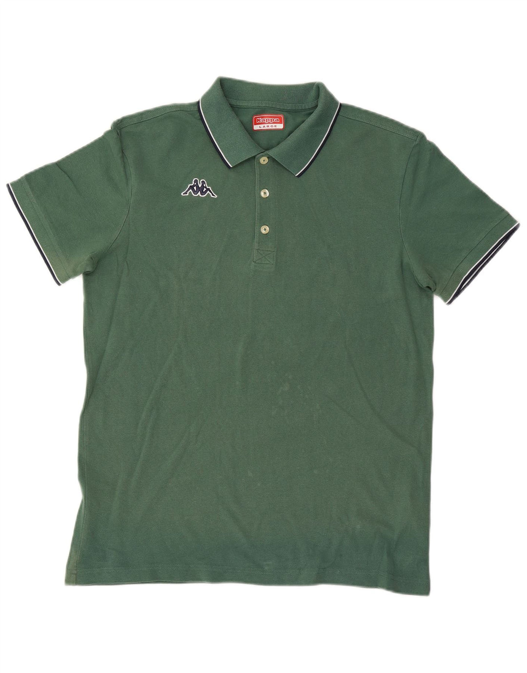 Polo Kappa Uomo Large Verde Cotone