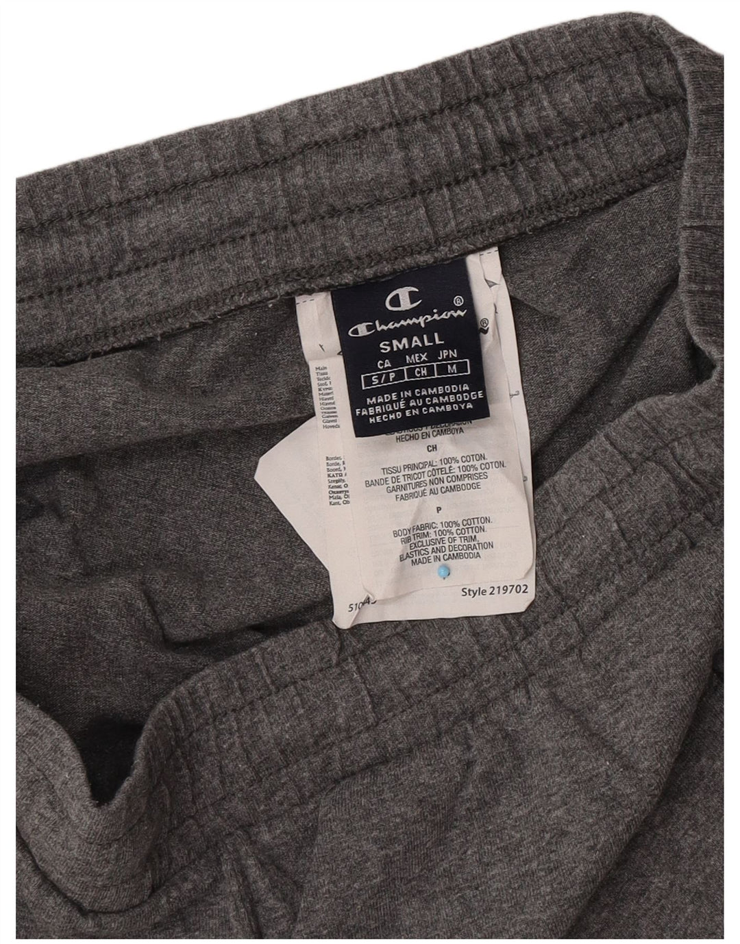 Pantaloncini sportivi da uomo Champion piccoli in cotone grigio