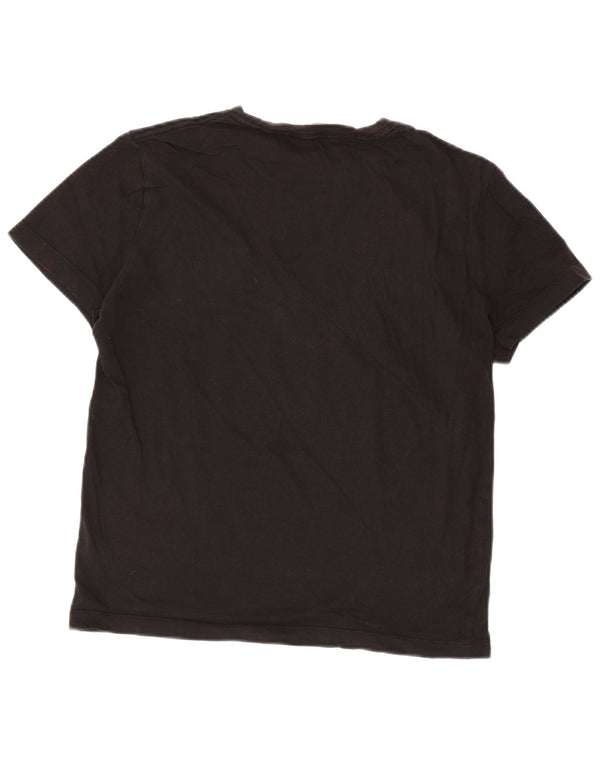 Calvin Klein Jeans T-shirt grafica oversize da donna Top UK 10 Small Nera