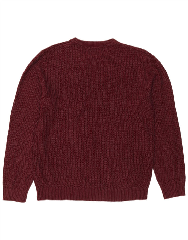 Jack & Jones Maglione girocollo da uomo in acrilico bordeaux medio