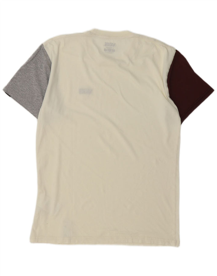 T-shirt da uomo dalla vestibilità classica VANS, in cotone color block medio, bianco sporco