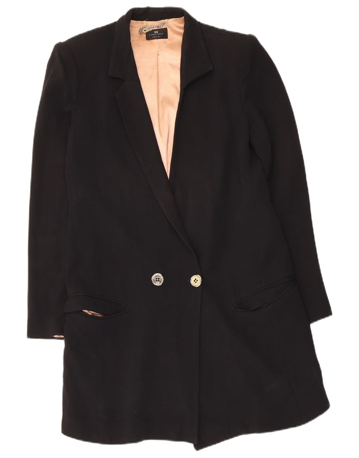 Elisabetta Franchi Giacca blazer lunga da donna IT 42 Medium Black