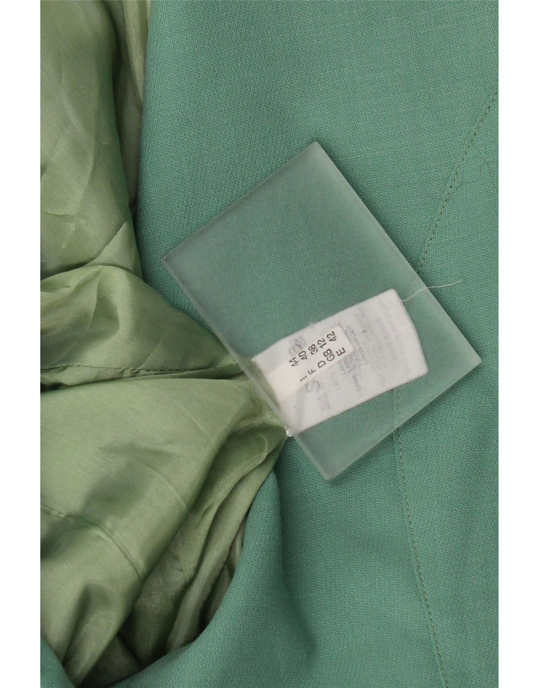 Set vintage da donna a 1 bottone e 2 pezzi UK 12 medio W28 acetato verde