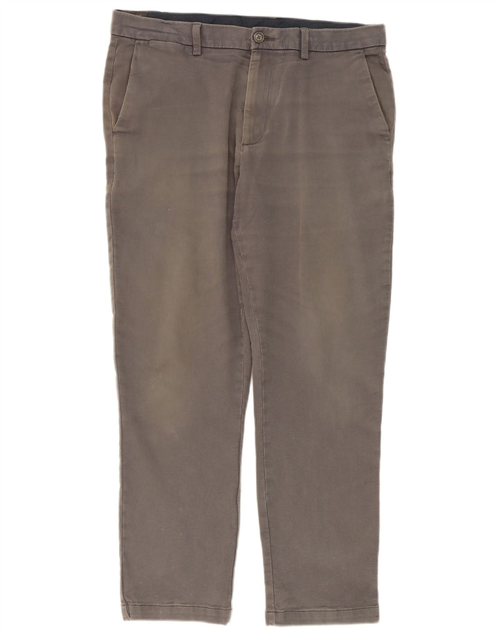 Pantaloni chino slim da uomo Marks & Spencer W36 L31 cotone grigio