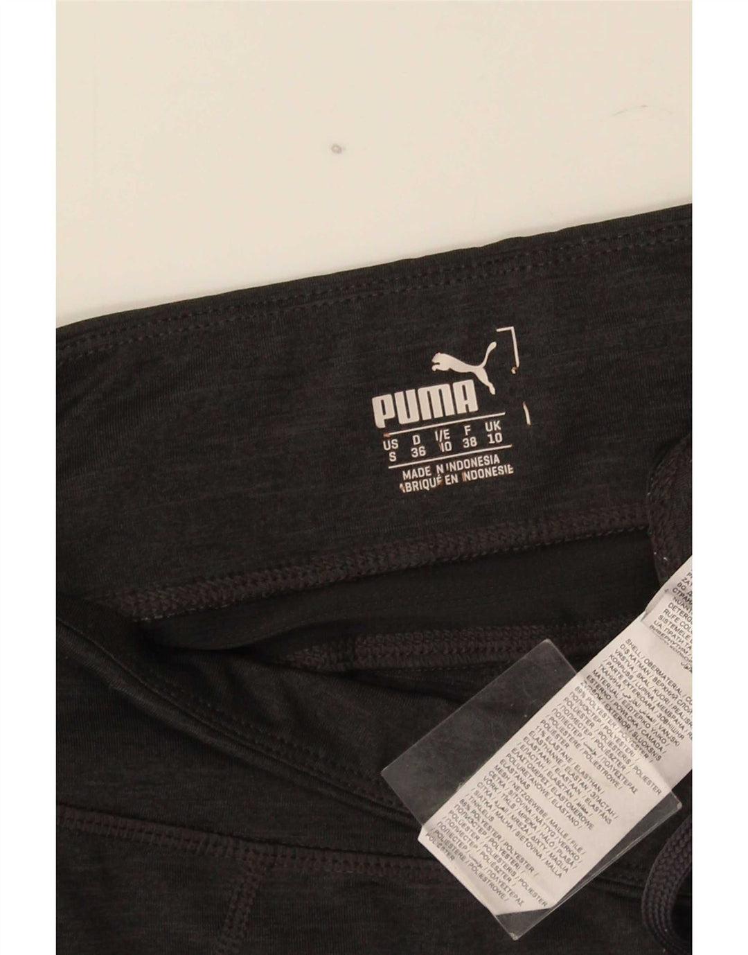 Leggings Capri da donna Puma UK 10 Small Grigio Poliestere