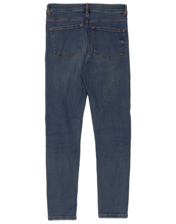 Jeans skinny da donna Marks & Spencer UK 8 piccoli W28 L26 cotone blu