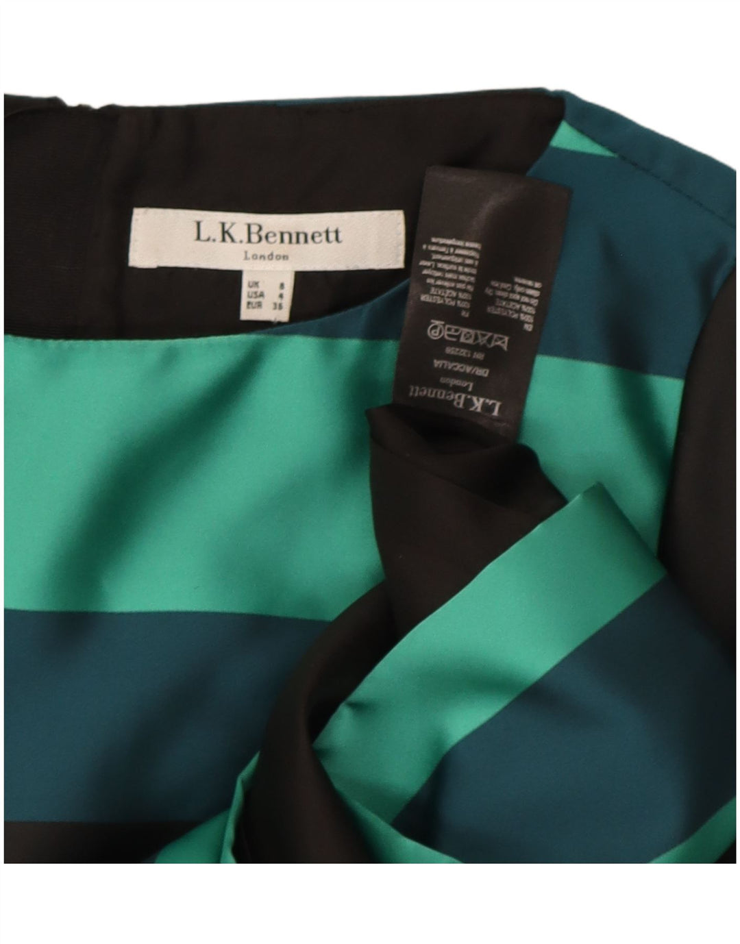 L.K. Abito tubino da donna Bennett UK 8 Small Poliestere color block nero