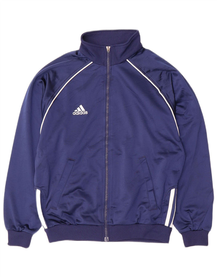 Giacca superiore della tuta da ragazza ADIDAS 11-12 anni in poliestere blu navy