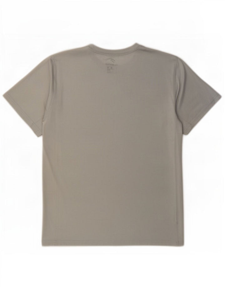T-shirt grafica Nike Dri Fit da uomo in poliestere grigio medio