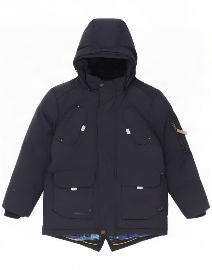 Giacca imbottita con cappuccio da ragazzo Ted Baker 6-7 anni Nylon blu navy