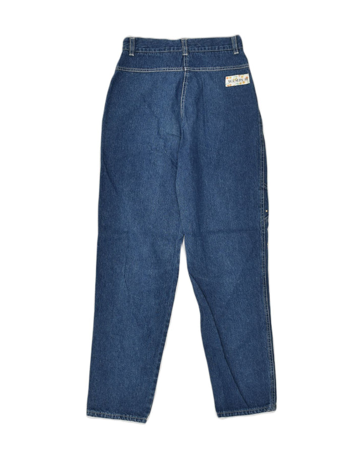 WAMPUM Womens Tapered Jeans IT 38 XS W24 L28  Navy Blue Cotton | Vintage Wampum | Thrift | Second-Hand Wampum | Used Clothing | Messina Hembry 
