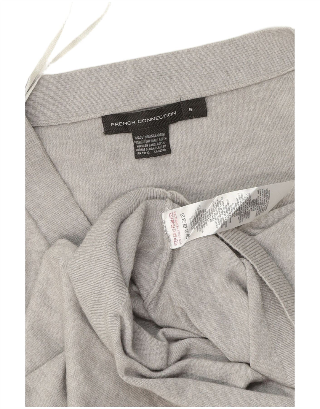 Maglione cardigan oversize corto da donna French Connection UK 10 piccolo grigio