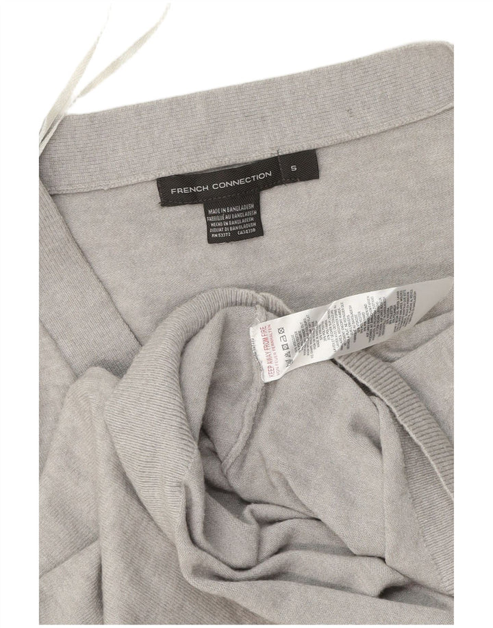 Maglione cardigan oversize corto da donna French Connection UK 10 piccolo grigio