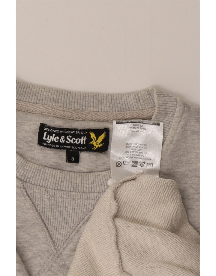 LYLE & SCOTT Felpa da uomo Maglione piccolo in cotone chiazzato grigio