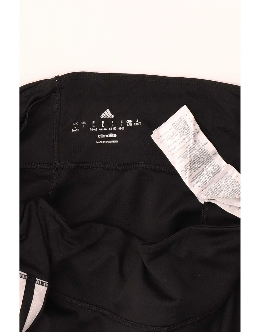 Leggings Adidas Climalite da donna UK 16/18 Large Nero Poliestere