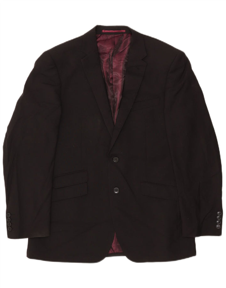 Giacca blazer da uomo Marks & Spencer Autograph a 2 bottoni UK 40 grande nera