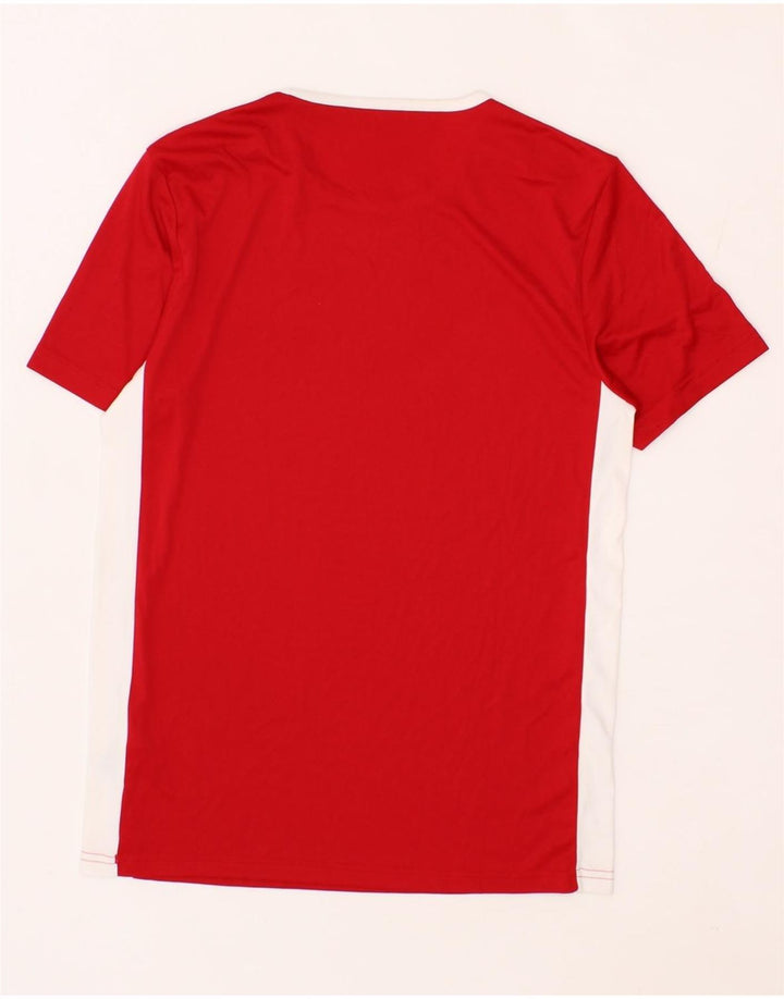 ADIDAS Mens Aeroready T-Shirt Top Small Red Colourblock Vintage Adidas and Second-Hand Adidas from Messina Hembry 