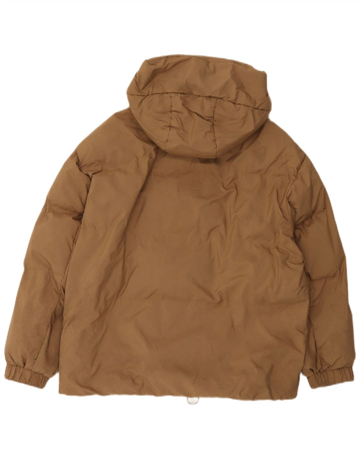 Giacca imbottita oversize da donna Zara UK 10 piccola in poliestere beige
