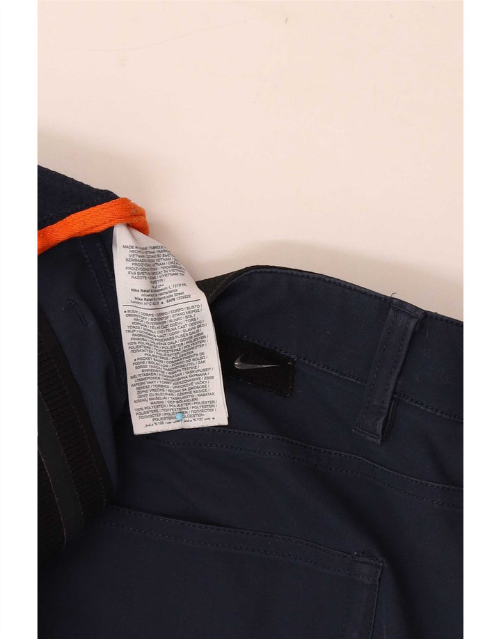 Pantaloni casual dritti Nike da uomo W36 L27 poliestere blu navy