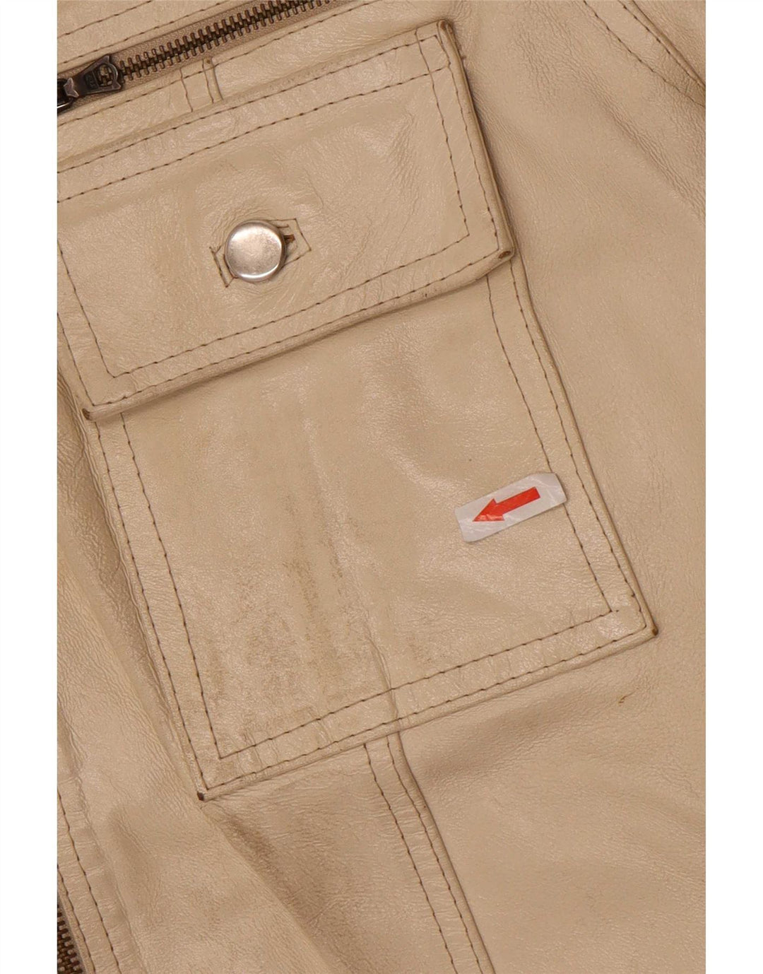 Giacca In Pelle Donna Pinko IT 42 Beige Medio