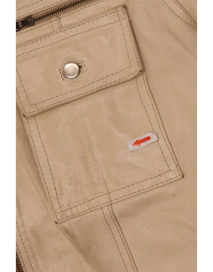 Giacca In Pelle Donna Pinko IT 42 Beige Medio