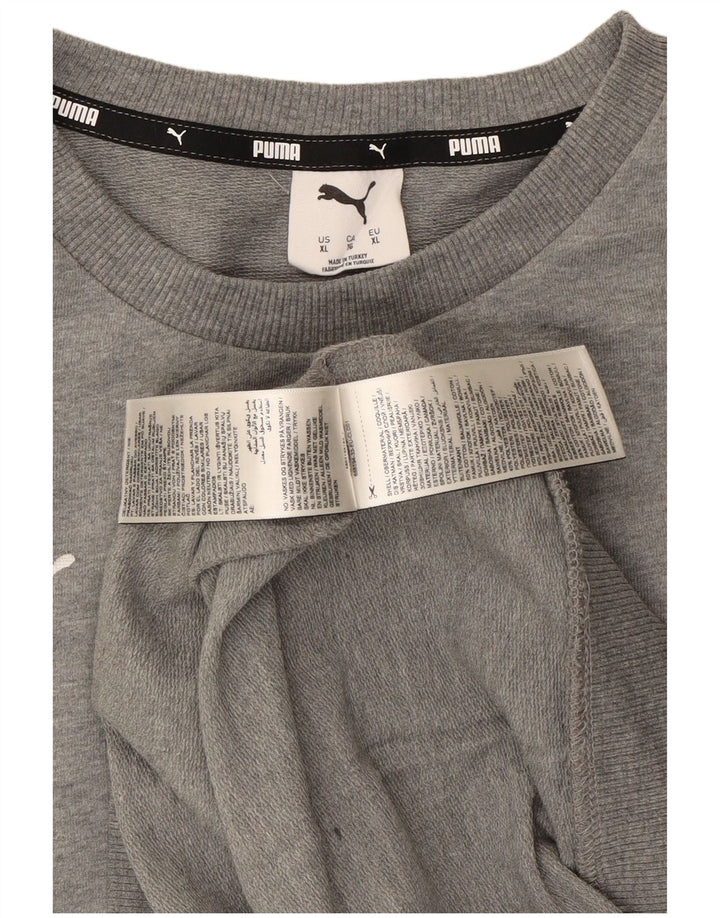 PUMA Mens Sweatshirt Jumper XL Grey Cotton