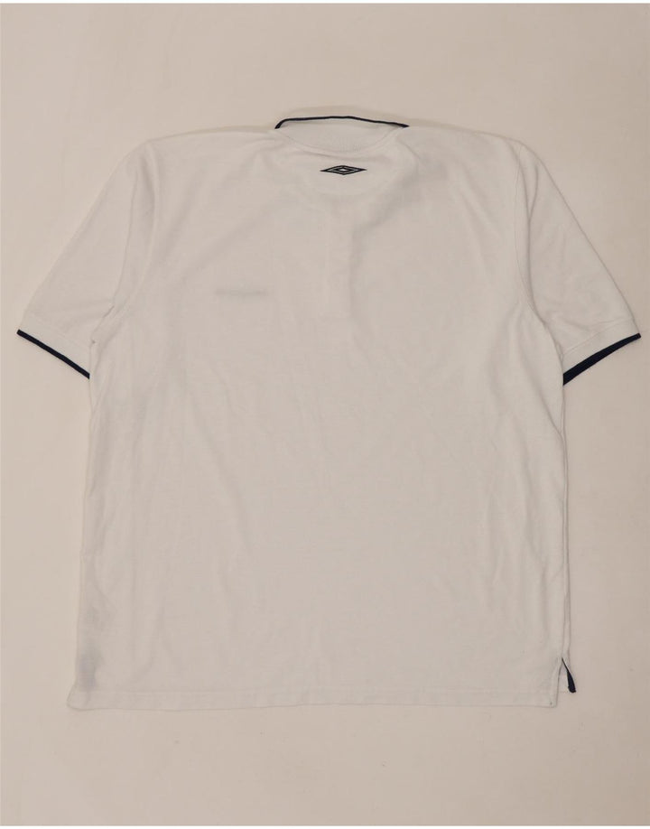 Polo Umbro da uomo XL in poliestere bianco
