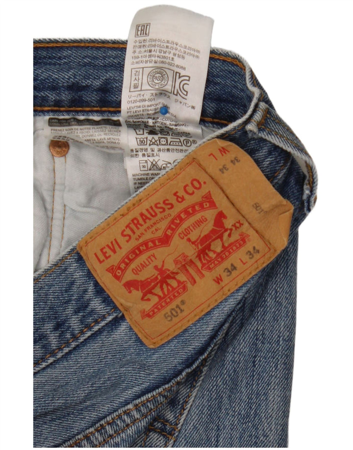 Levi's Uomo 501 Jeans dritti W34 L34 Cotone Blu