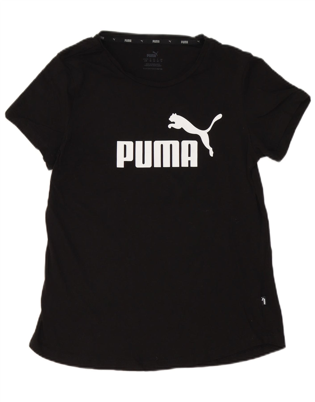 T-shirt grafica da donna PUMA Top UK 14 grande cotone nero
