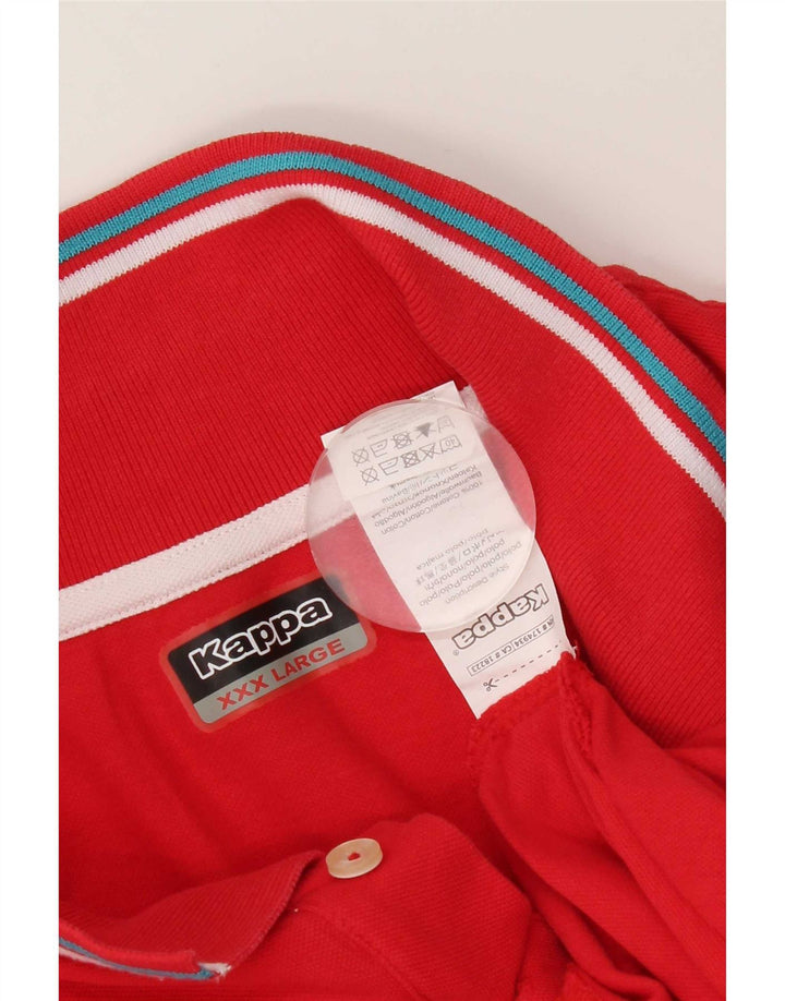 Polo Kappa Uomo 3XL Cotone Rigato Rosso
