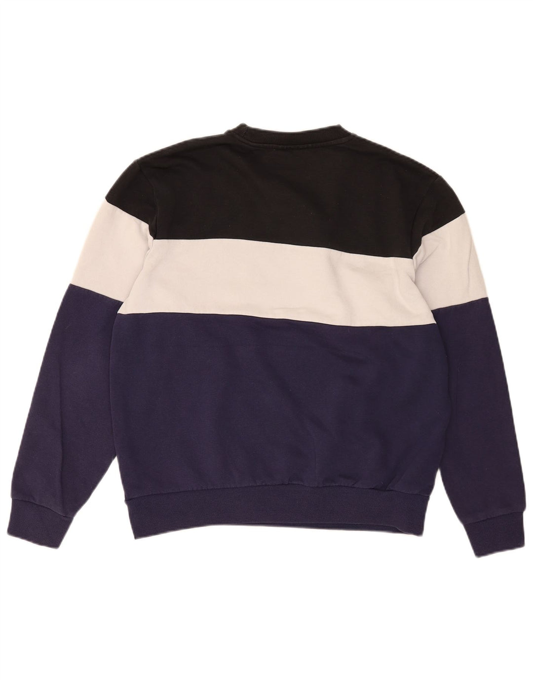 Fila Felpa grafica da uomo Maglione grande in cotone color block multicolore