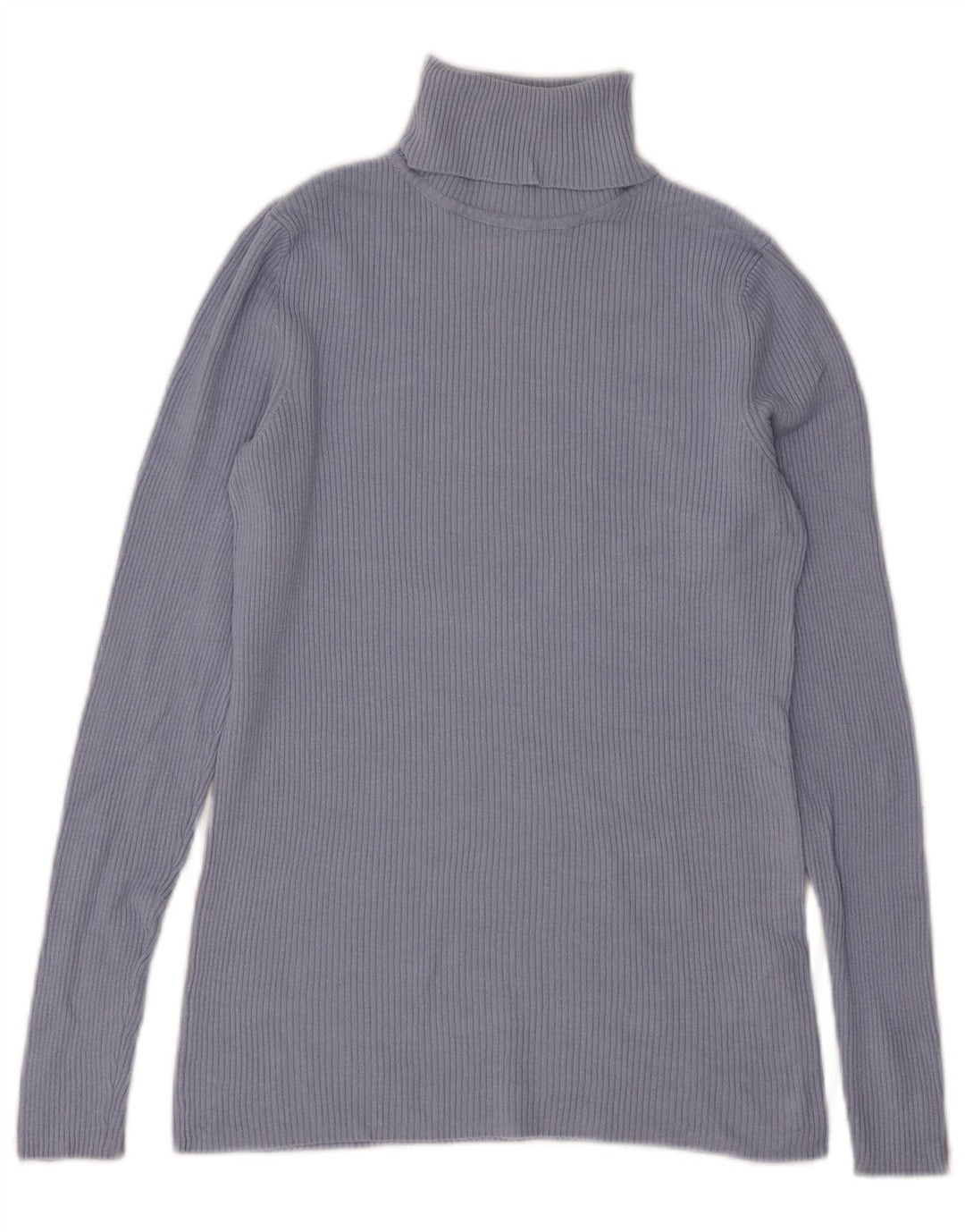 Marks & Spencer Top da donna a maniche lunghe UK 10 Small Blu Viscosa