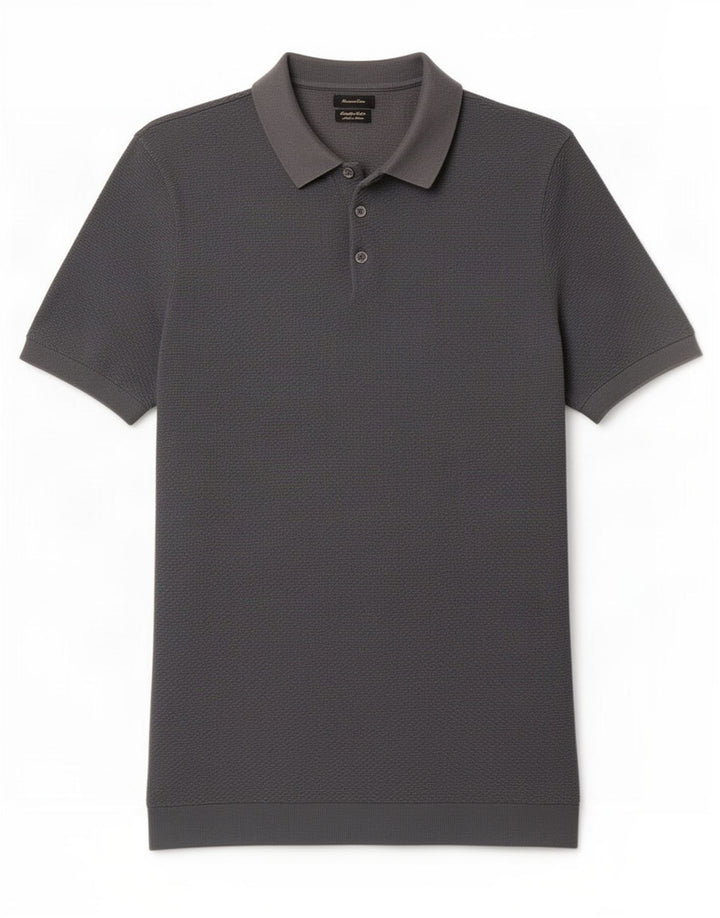 Polo Uomo Massimo Dutti Cotone Grigio Medio