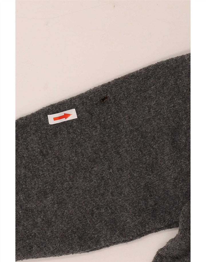 Maglione oversize con cappuccio da donna Zara UK 10 piccolo poliestere grigio