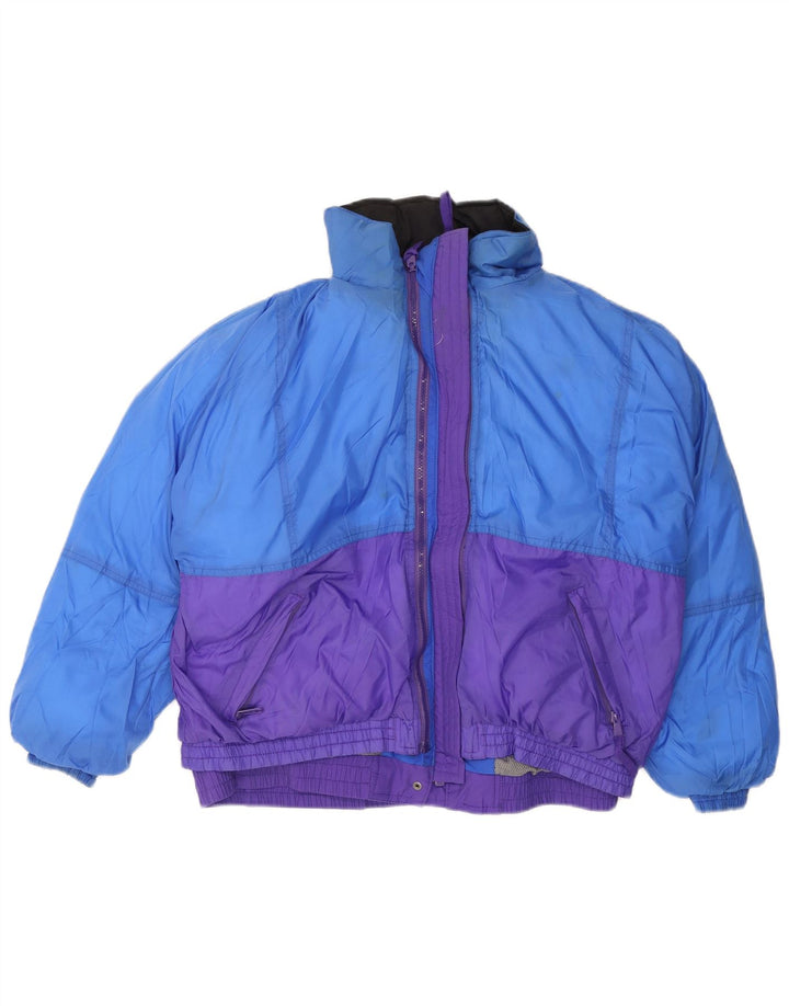 Giacca imbottita oversize con cappuccio da donna Eddie Bauer UK 16 Large Viola