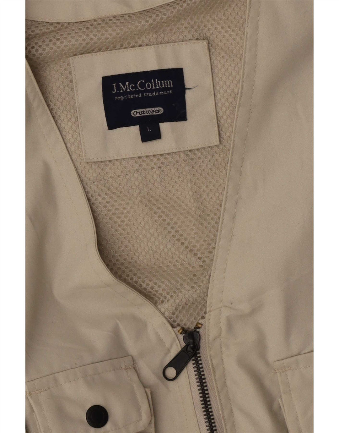 Gilet pratico da uomo vintage UK 40 grande beige