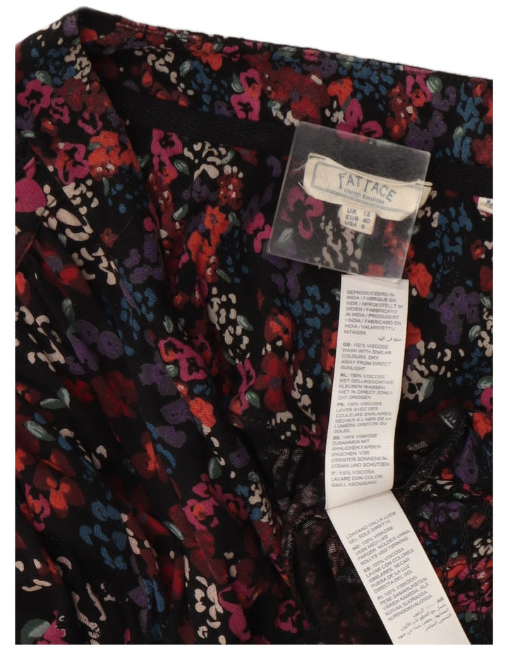 Camicetta a maniche lunghe da donna Fat Face Top UK 12 Medio multicolore floreale