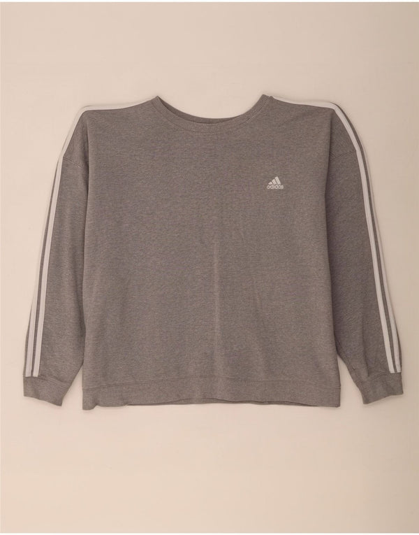 Felpa da donna Adidas Jumper UK 24/26 2XL Cotone grigio
