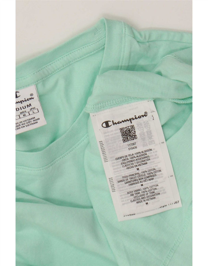 T-shirt da donna Champion Top UK 12 cotone turchese medio