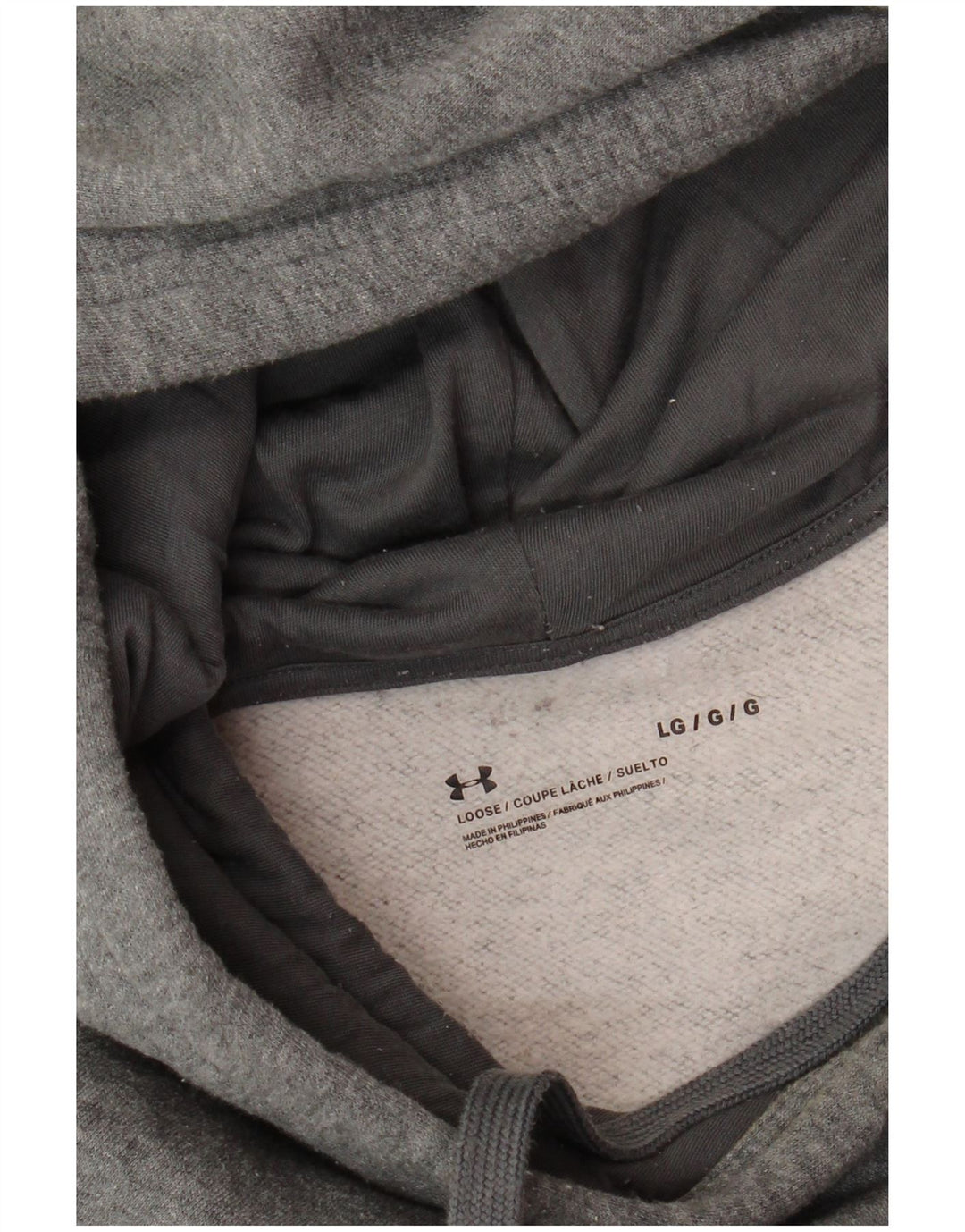 Felpa con cappuccio da uomo UNDER ARMOUR grande grigia