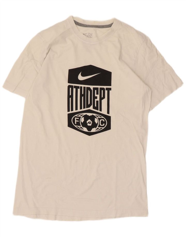 T-shirt grafica da uomo Nike Standard Fit UK 38/40 medio bianco