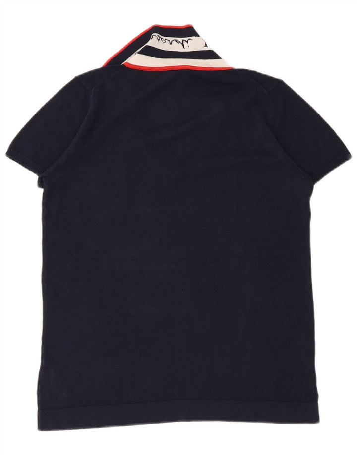 TRUSSARDI JEANS Maglione da donna con collo alto UK 14 Large Blu navy