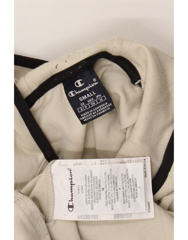 Maglione con cappuccio da uomo CHAMPION piccolo in cotone bianco sporco