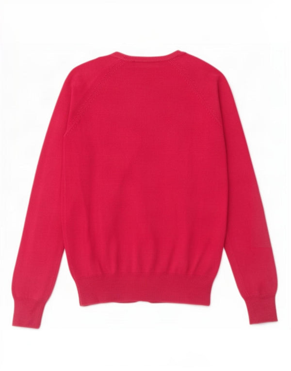 Maglione cardigan da donna Zara UK 12 cotone rosa medio