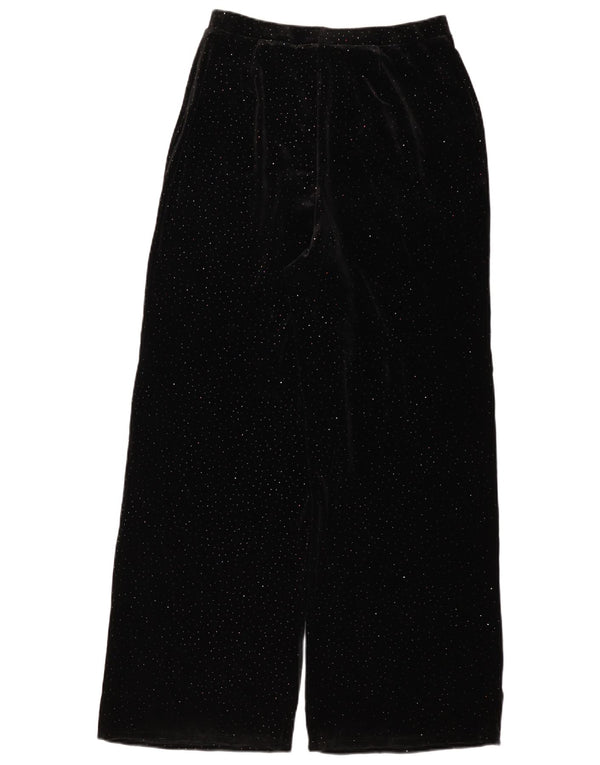 Pantaloni in velluto a coste a gamba larga da donna Phase Eight UK 12 Medium W30 L31 Nero
