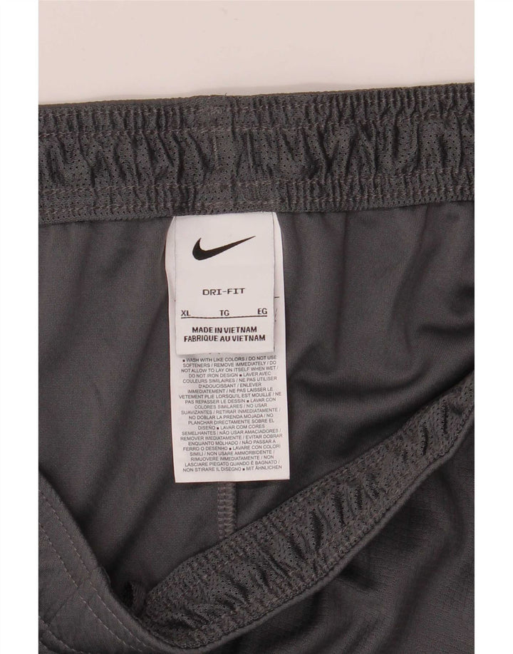 Pantaloncini sportivi Nike Dri Fit da uomo XL in poliestere color block grigio